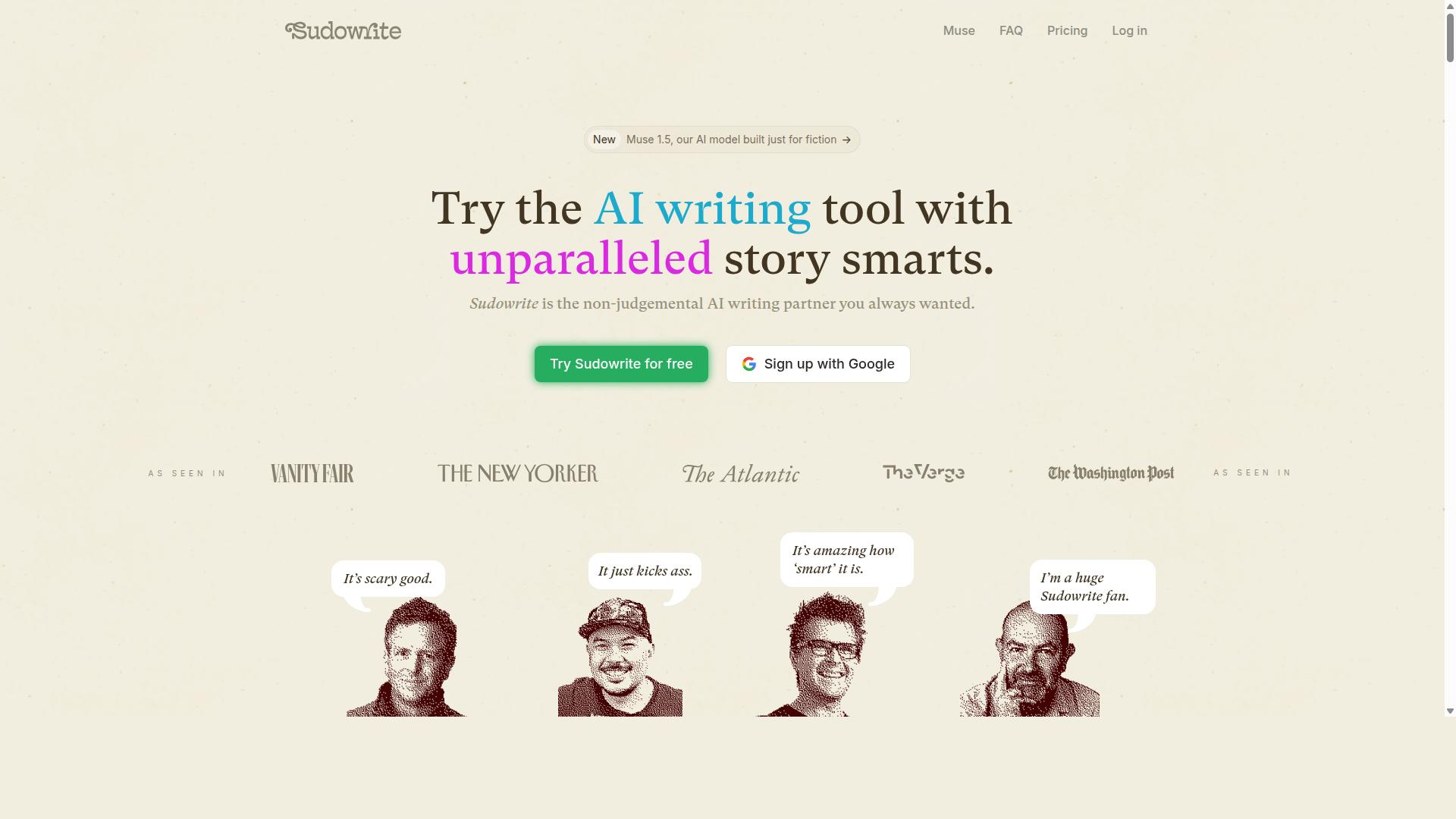 Sudowrite website